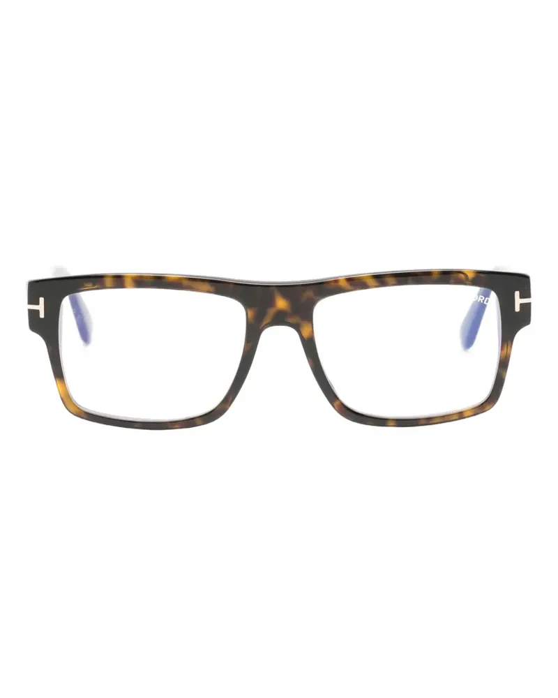 Tom Ford Eckige Brille in Schildpattoptik - Braun Braun