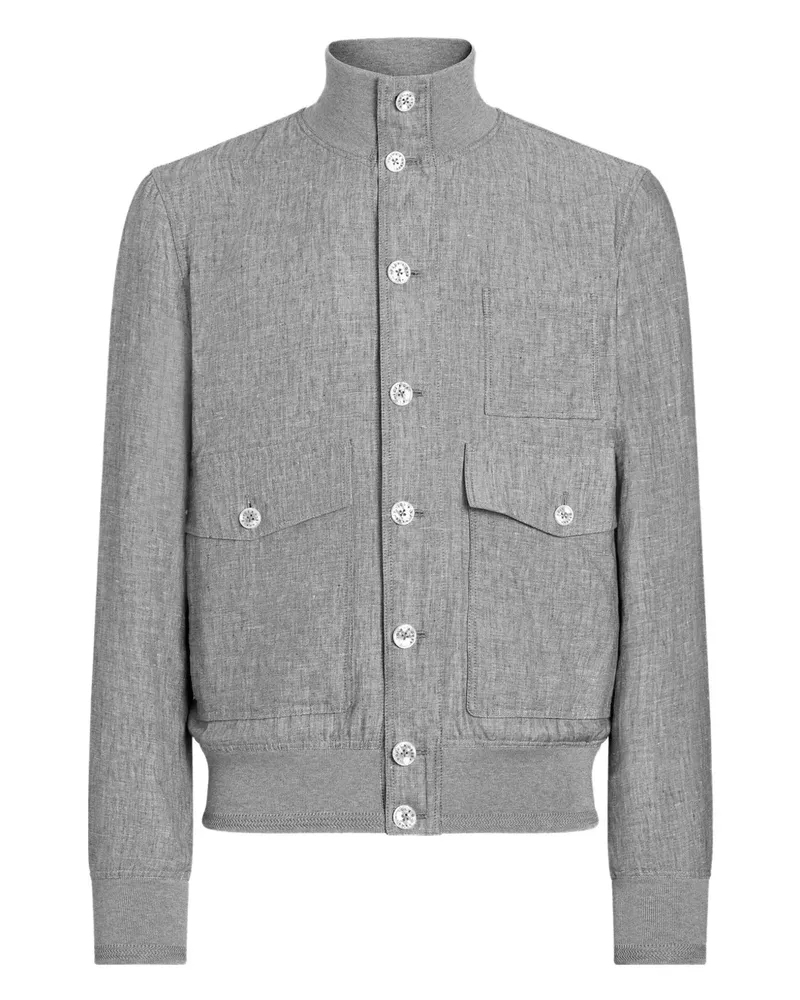 Dolce & Gabbana Hemdjacke aus Seide - Grau Grau