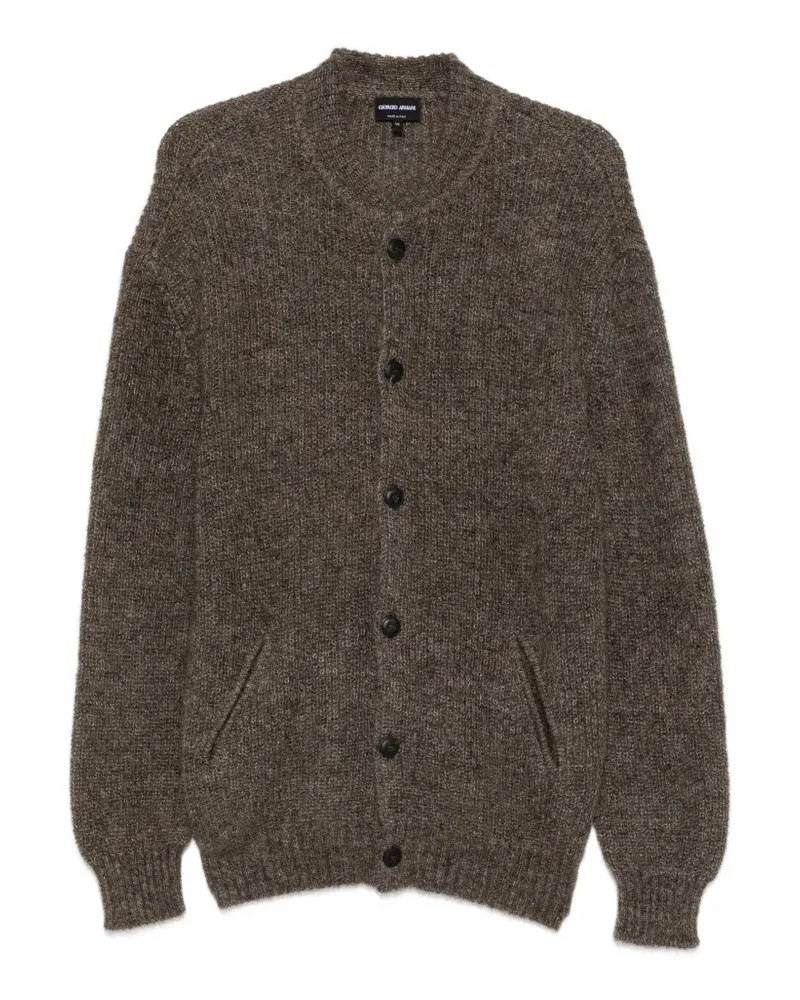 Giorgio Armani Gerippter Cardigan - Braun Braun