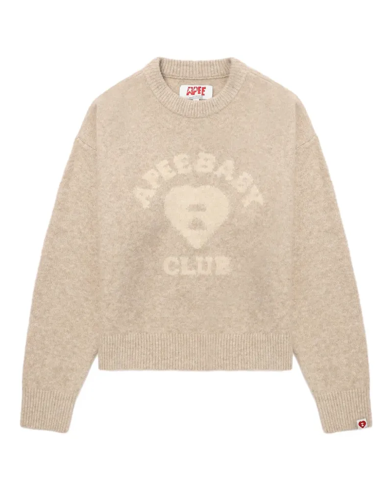 BAPE Pullover mit Herz-Logo - Nude Nude