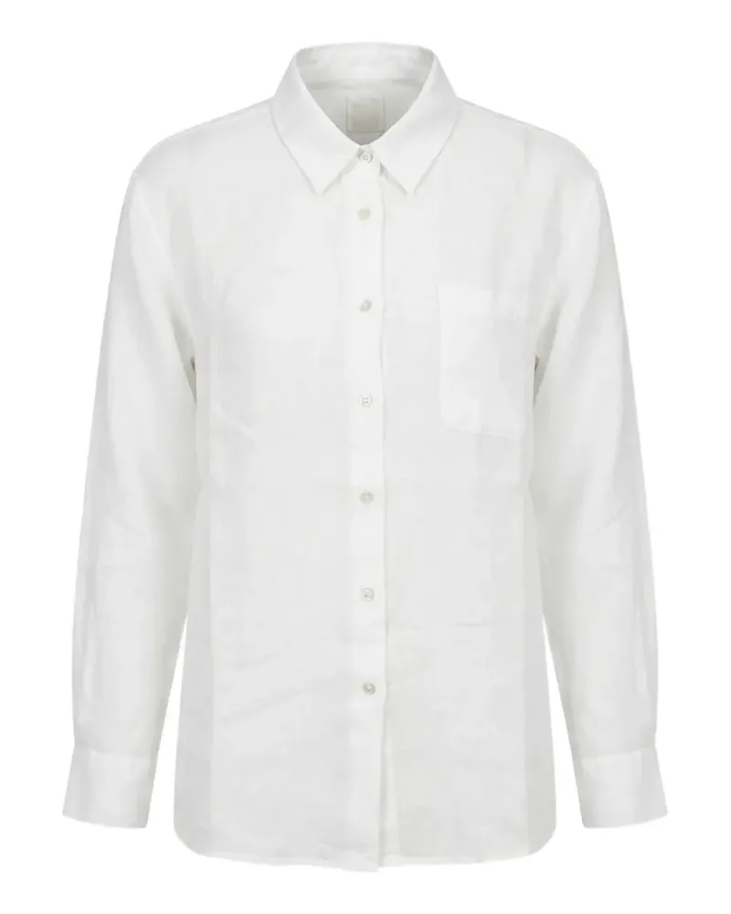 120% Lino long-sleeve linen shirt - Weiß Weiß