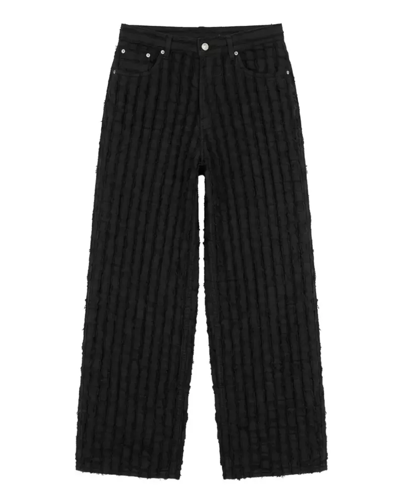 Haikure Bethany frayed-stripe jeans - Schwarz Schwarz