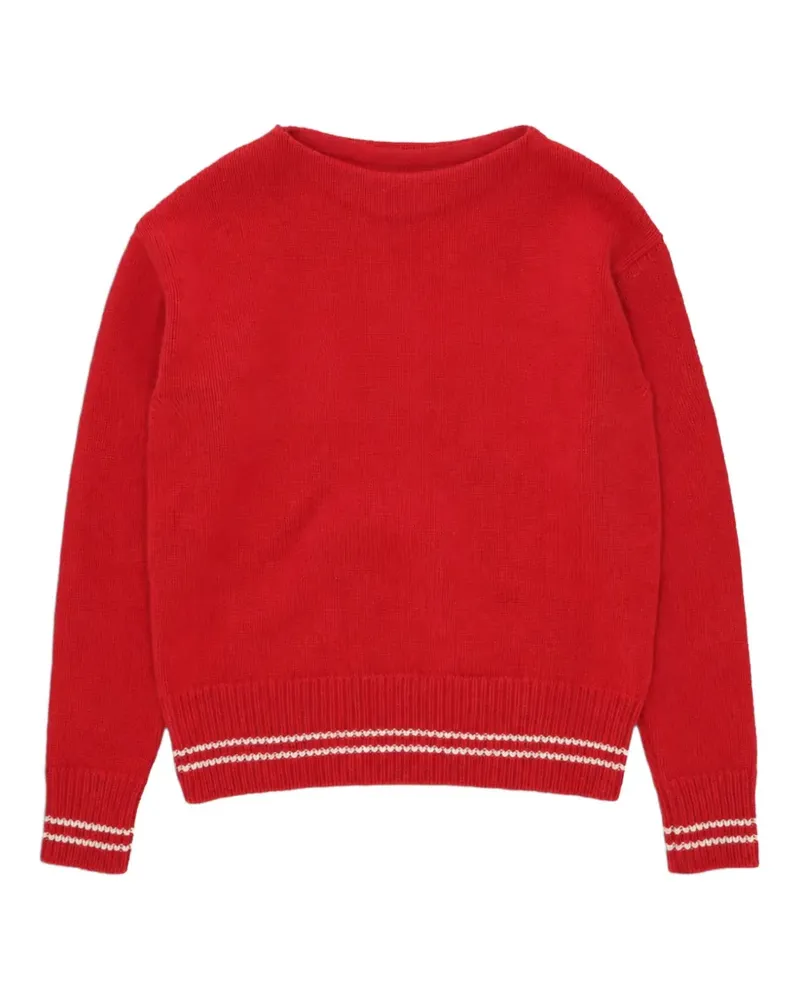 Fortela stripe-trim wool sweater - Rot Rot