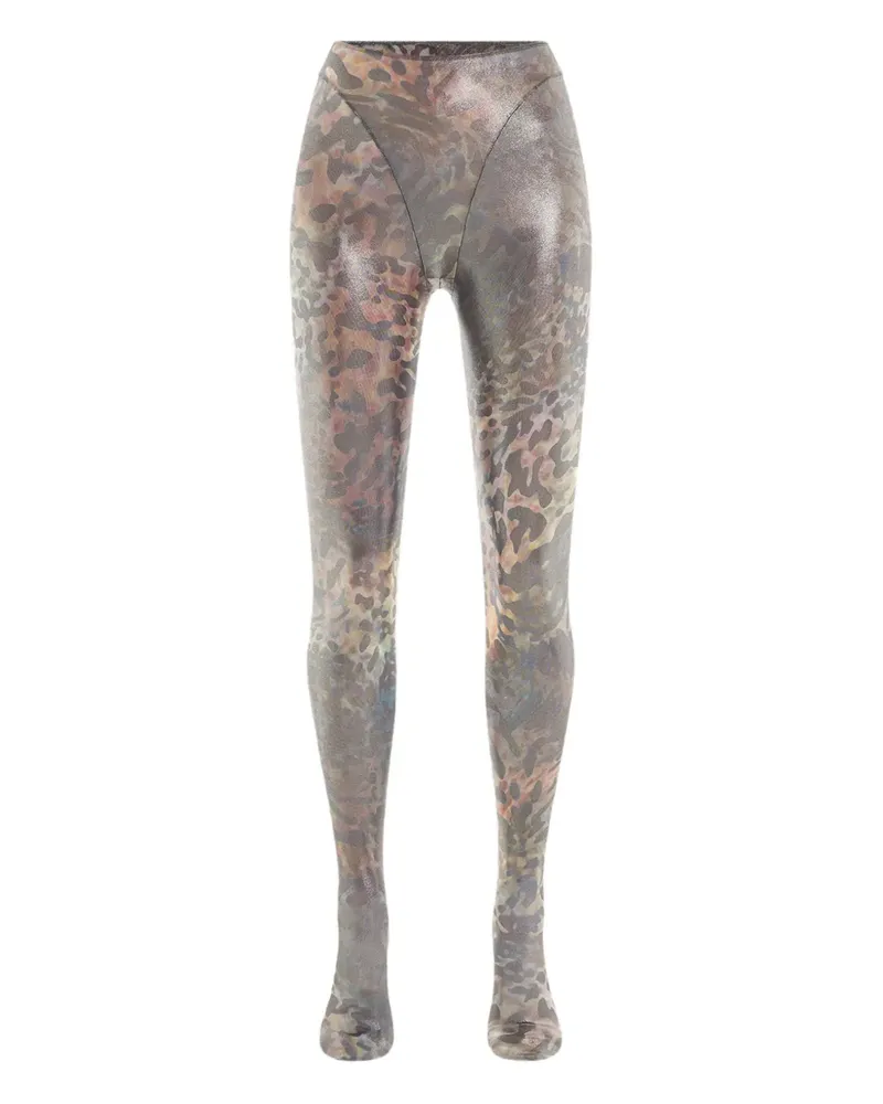 Thierry Mugler Leggings mit Print - Grau Grau