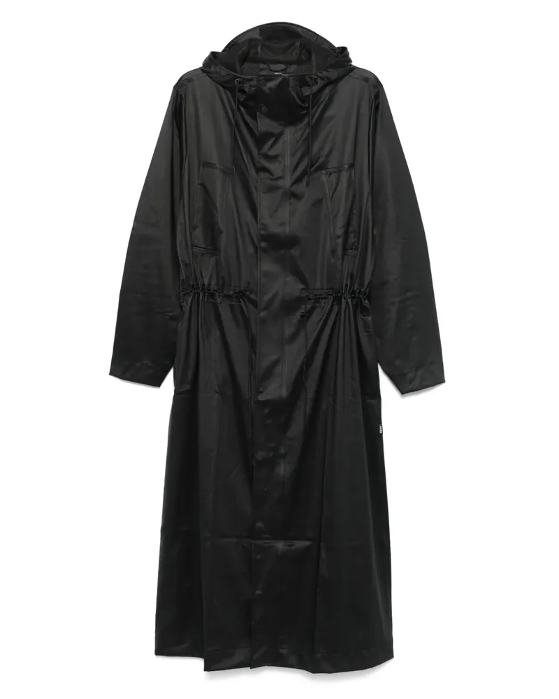 RAINS Bold Longest Mantel - Schwarz Schwarz