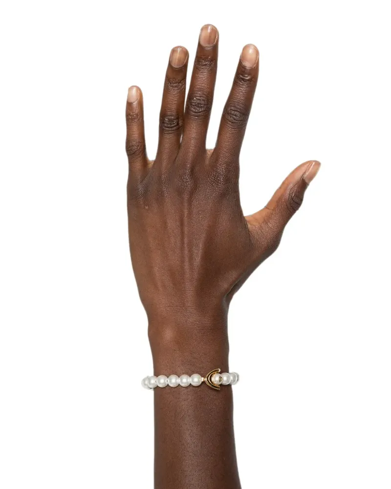 Casablanca Paris Lotus pearl-embellished bracelet - Gold Gold