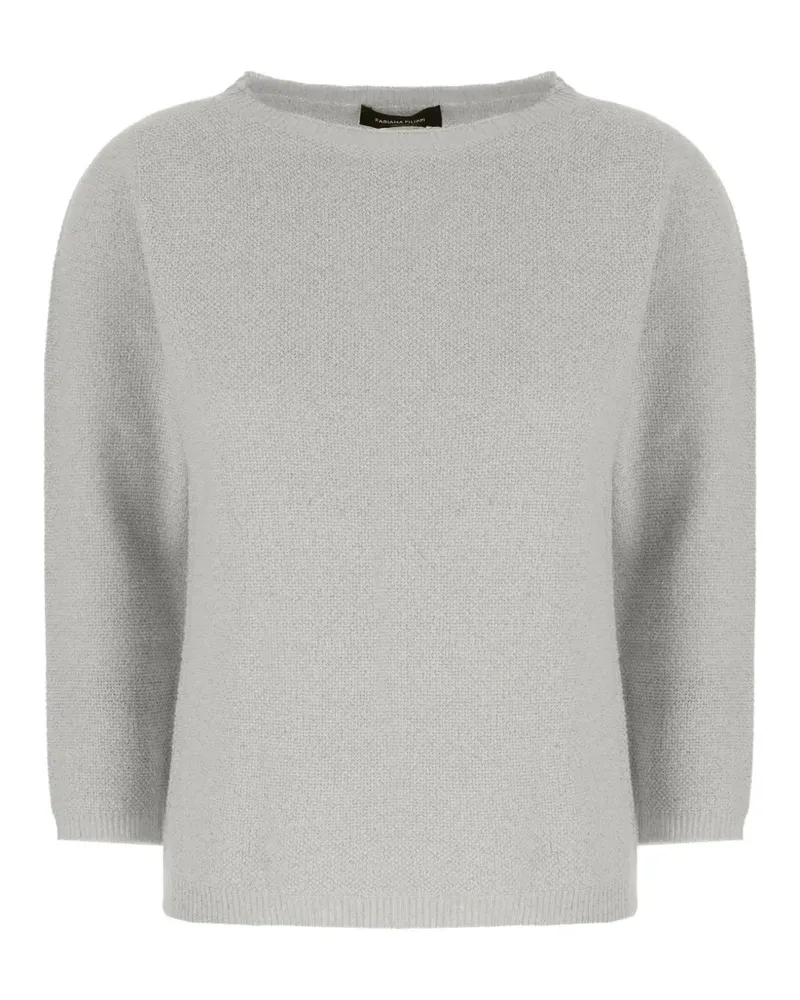 Fabiana Filippi boat-neck three-quarter-sleeve sweater - Grau Grau