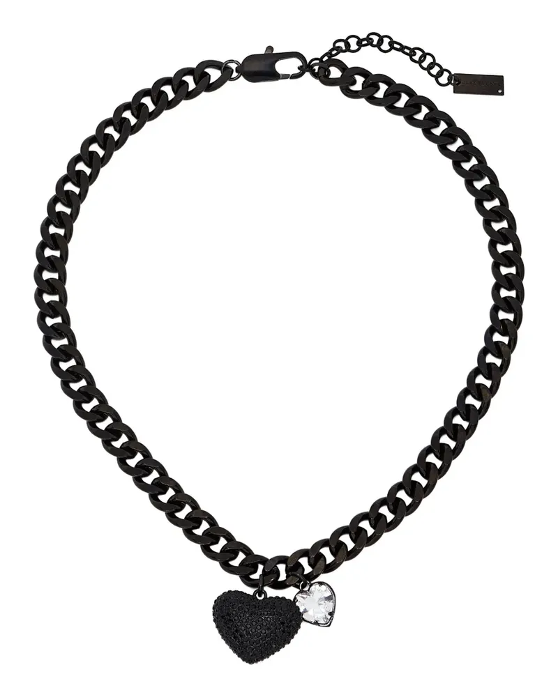 Marc Jacobs The Pave Ballon Heart Halskette - Schwarz Schwarz
