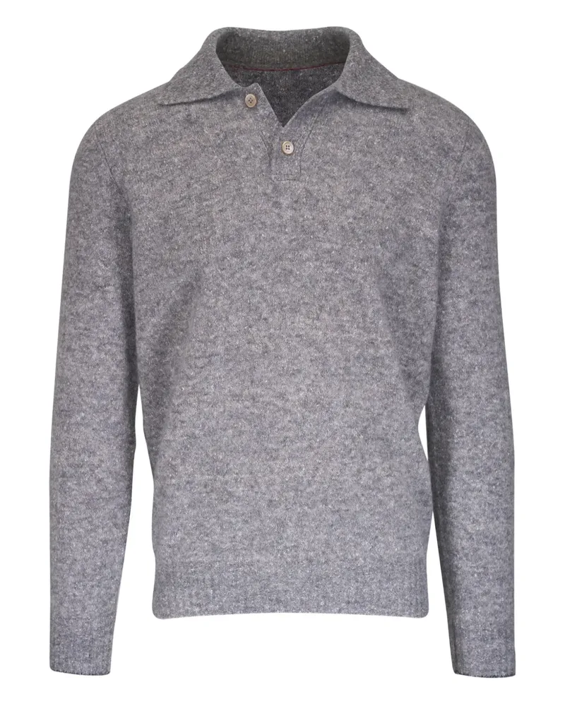 Brunello Cucinelli Pullover mit Polokragen - Grau Grau