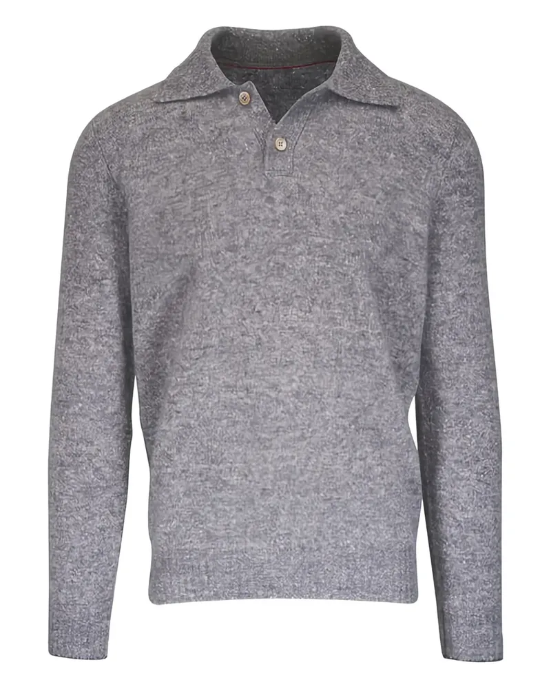 Brunello Cucinelli Pullover mit Polokragen - Grau Grau
