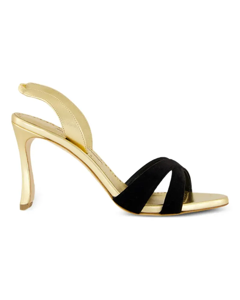 Manolo Blahnik Callydra leather sandals - Gold Gold