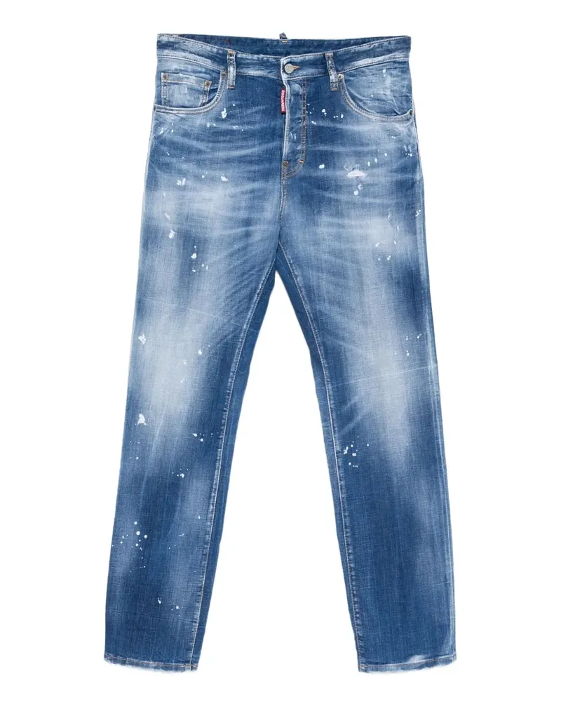 Dsquared2 Jeans mit Farbklecksen - Blau Blau