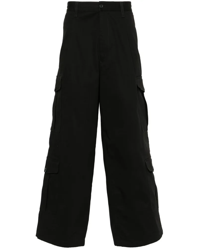 Emporio Armani Cargohose aus Twill - Schwarz Schwarz