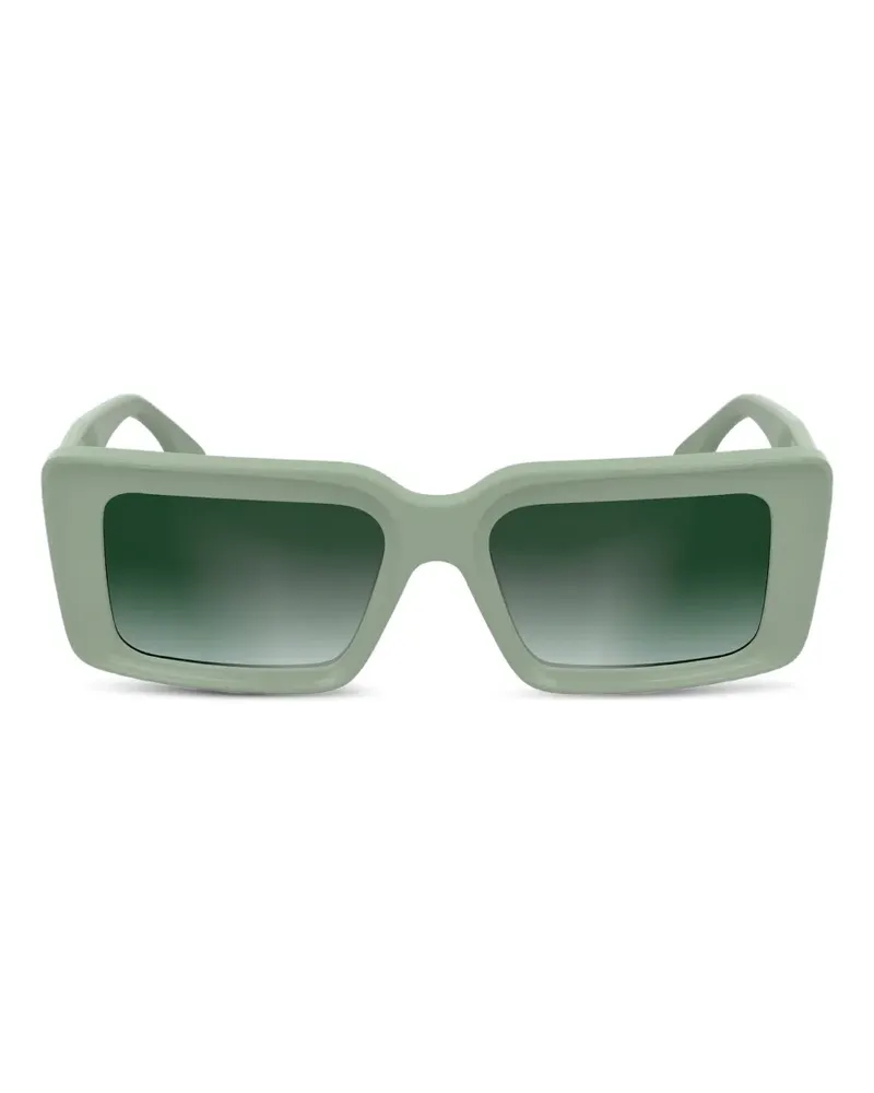 Karl Lagerfeld Eckige Sonnenbrille mit Logo-Schild - Grün Grün