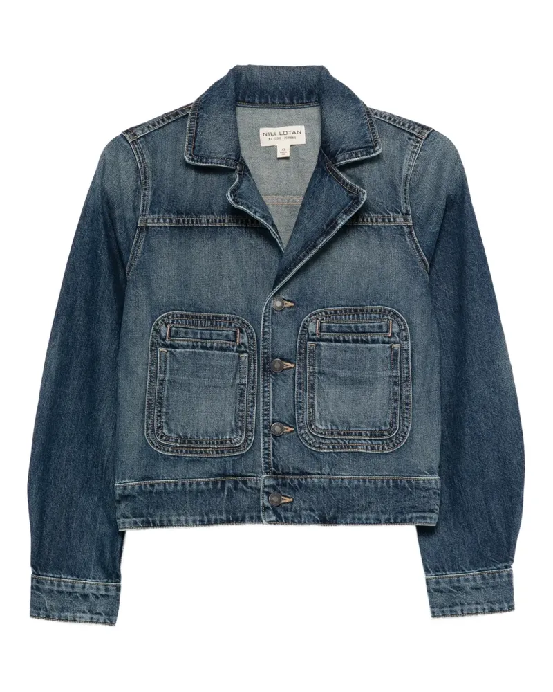 Nili Lotan patch-pocket denim jacket - Blau Blau