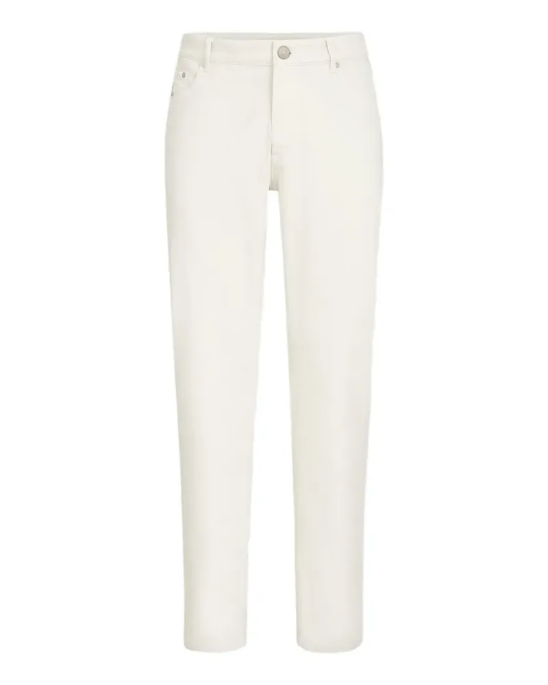 Brunello Cucinelli Jeans mit Logo-Patch - Weiß Weiß