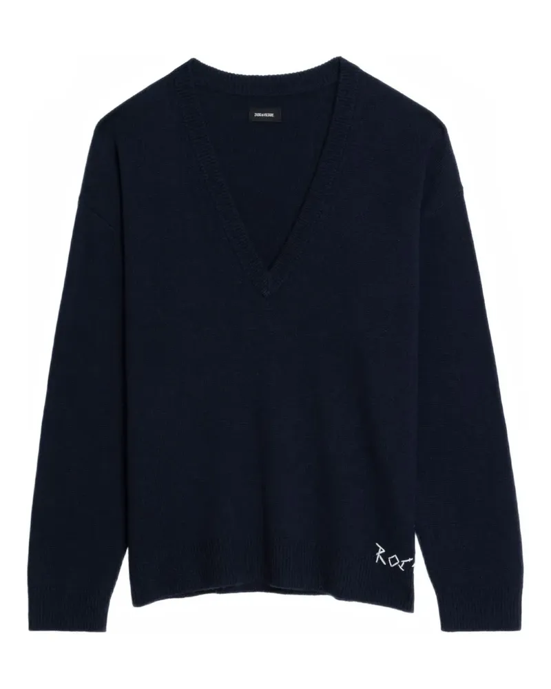Zadig & Voltaire Swyny Pullover mit V-Ausschnitt - Blau Blau