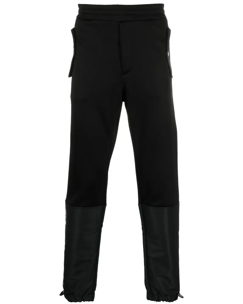 Alexander McQueen Tapered-Jogginghose mit Kontrasteinsätzen - Schwarz Schwarz