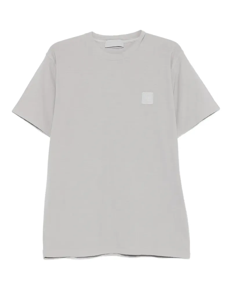 Stone Island T-Shirt mit Logo-Patch - Grau Grau
