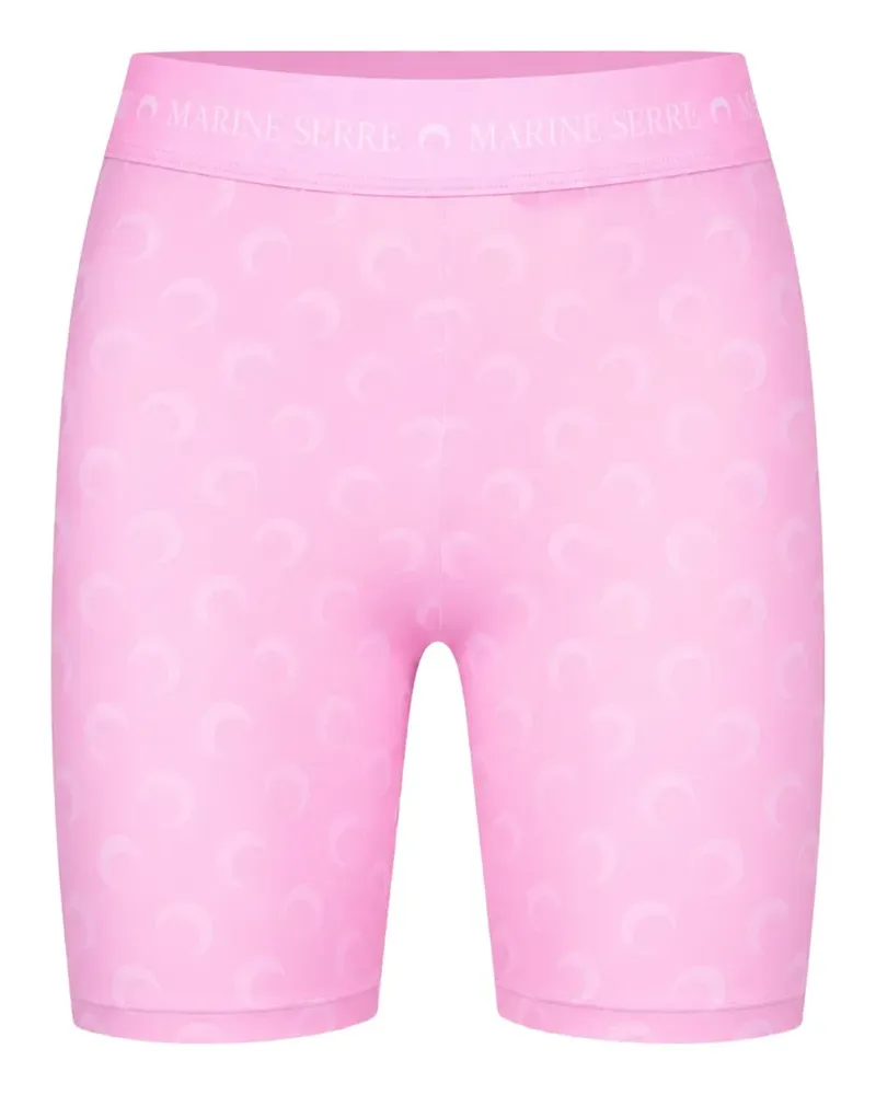 Marine Serre Moon-print shorts - Rosa Rosa