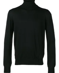 BARBA Klassischer Rollkragenpullover Schwarz