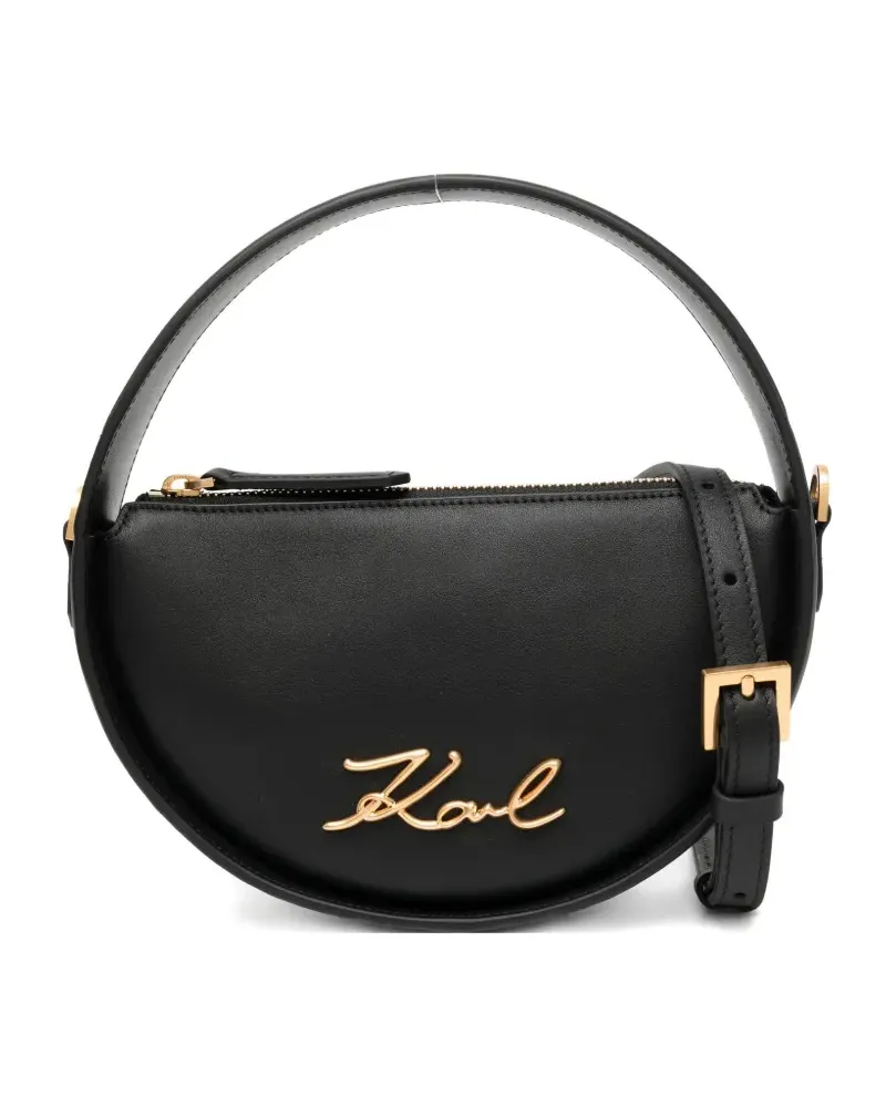 Karl Lagerfeld Shopper mit Logo-Schild - Schwarz Schwarz