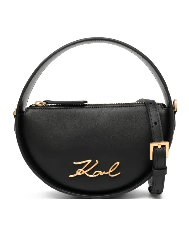 Karl Lagerfeld Shopper mit Logo-Schild - Schwarz Schwarz