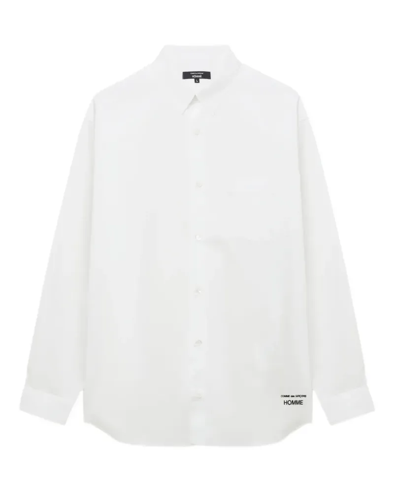 Comme des Garçons Hemd mit Logo-Stickerei - Weiß Weiß