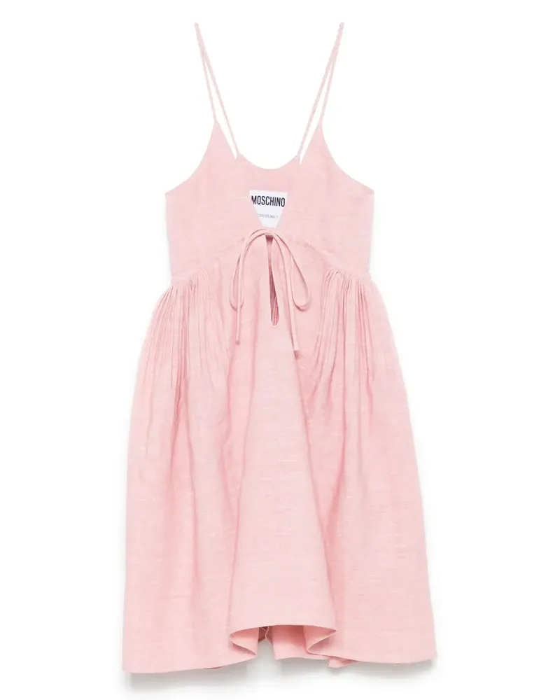 Moschino Midikleid aus Leinen - Rosa Rosa