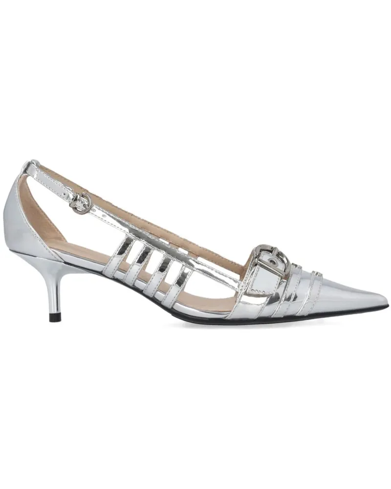 Pinko Pumps mit mehreren Riemen - Silber Silber