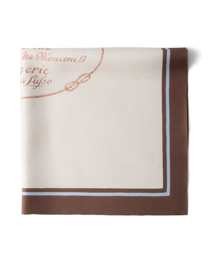 Prada Schal mit Print - Nude Nude