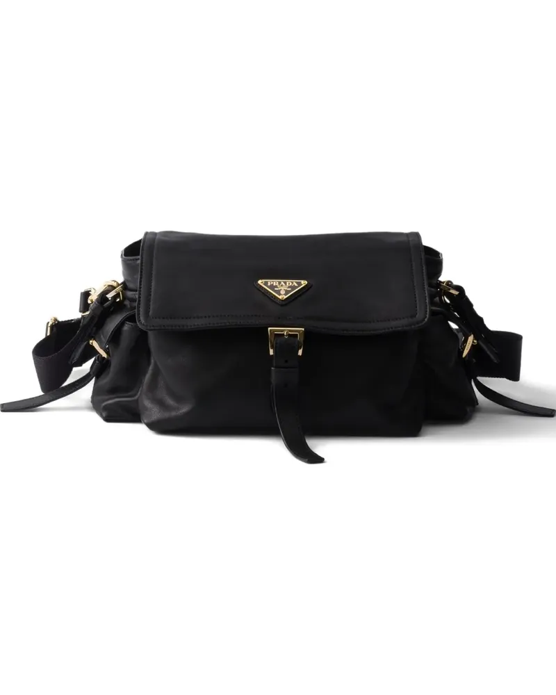 Prada Mittelgroße Explore Schultertasche - Schwarz Schwarz