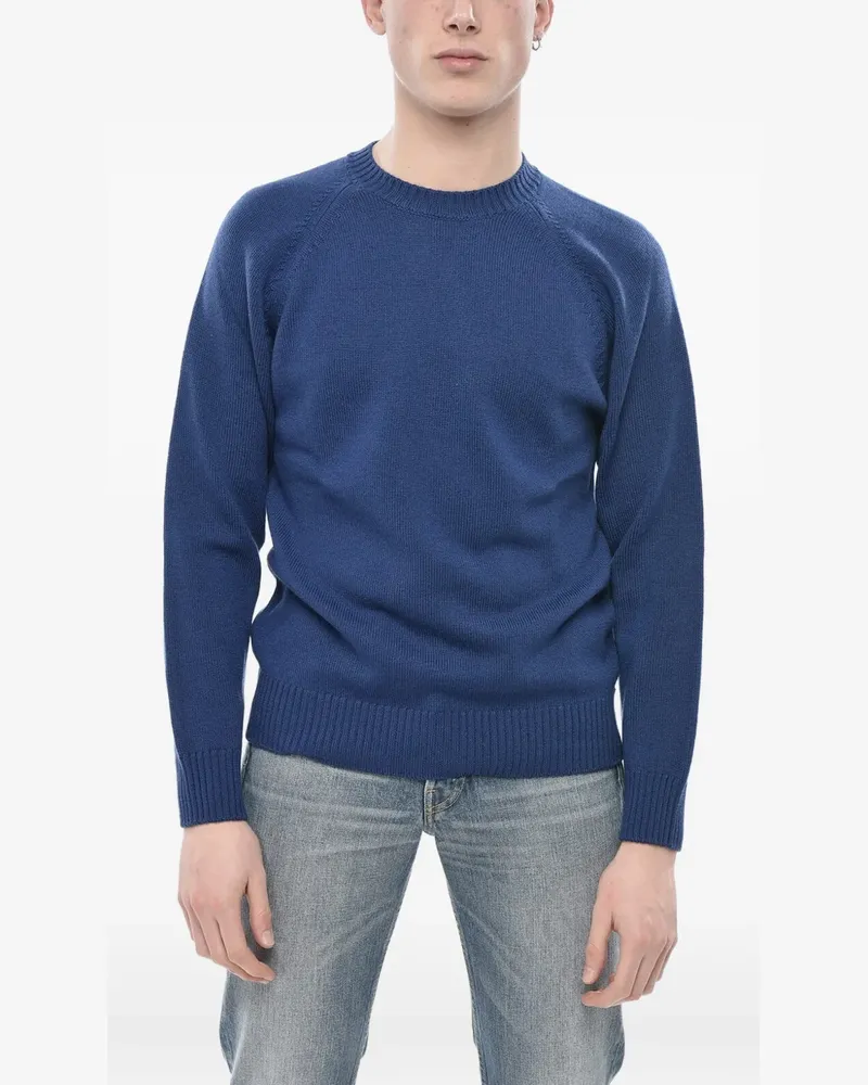 Paolo Pecora Milano Pullover mit Rundhalsausschnitt - Blau Blau