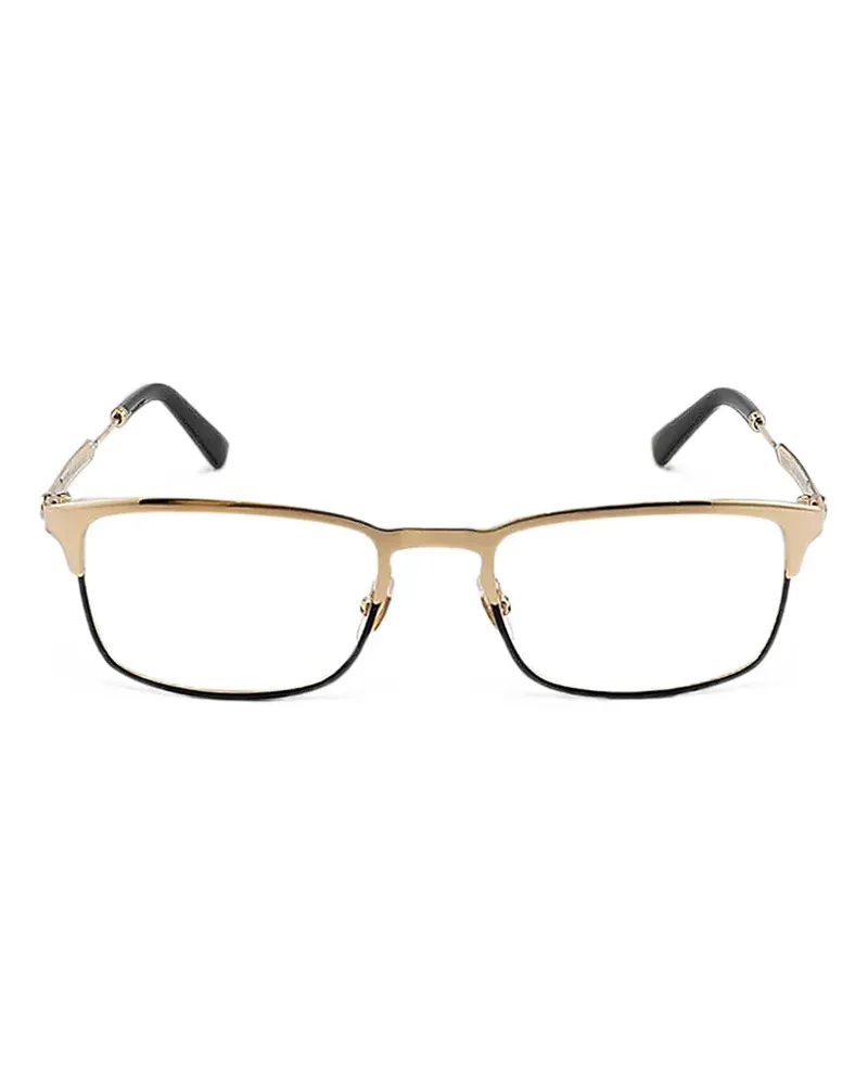 Gucci rectangle-frame glasses - Gold Gold