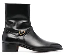 Stiefel mit Zierschnalle - Schwarz