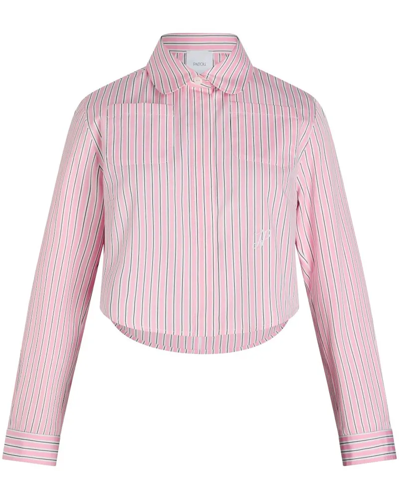 Patou Cropped-Hemd aus Popeline - Rosa Rosa