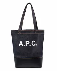 A.P.C. Shopper mit Logo Blau