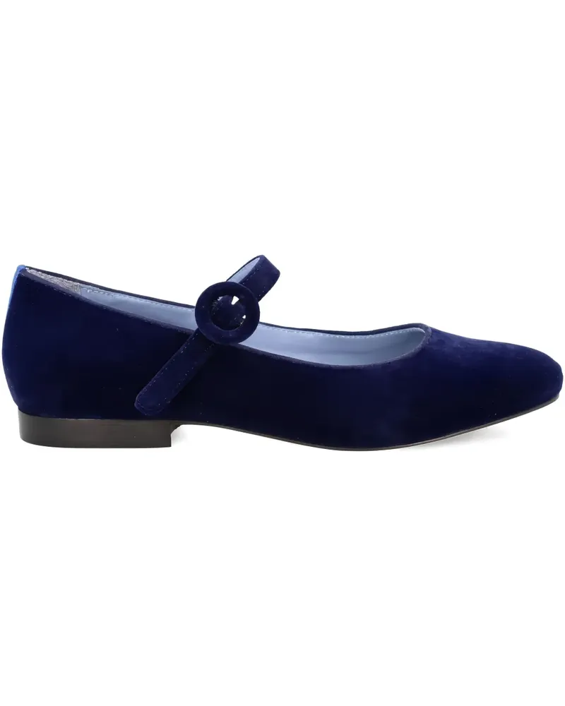 Blue Bird Ballerinas aus Samt mit Schnalle - Blau Blau