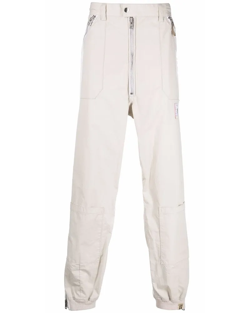 MIHARAYASUHIRO Gerade Hose mit Streifendetail - Weiß Weiß