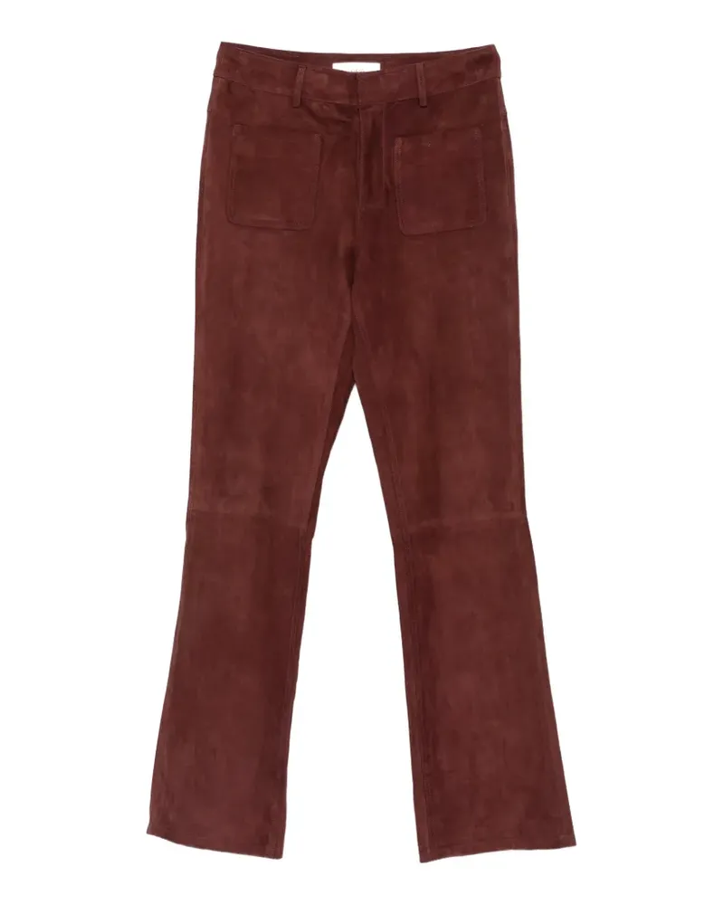 ba&sh suede flared trousers - Rot Rot