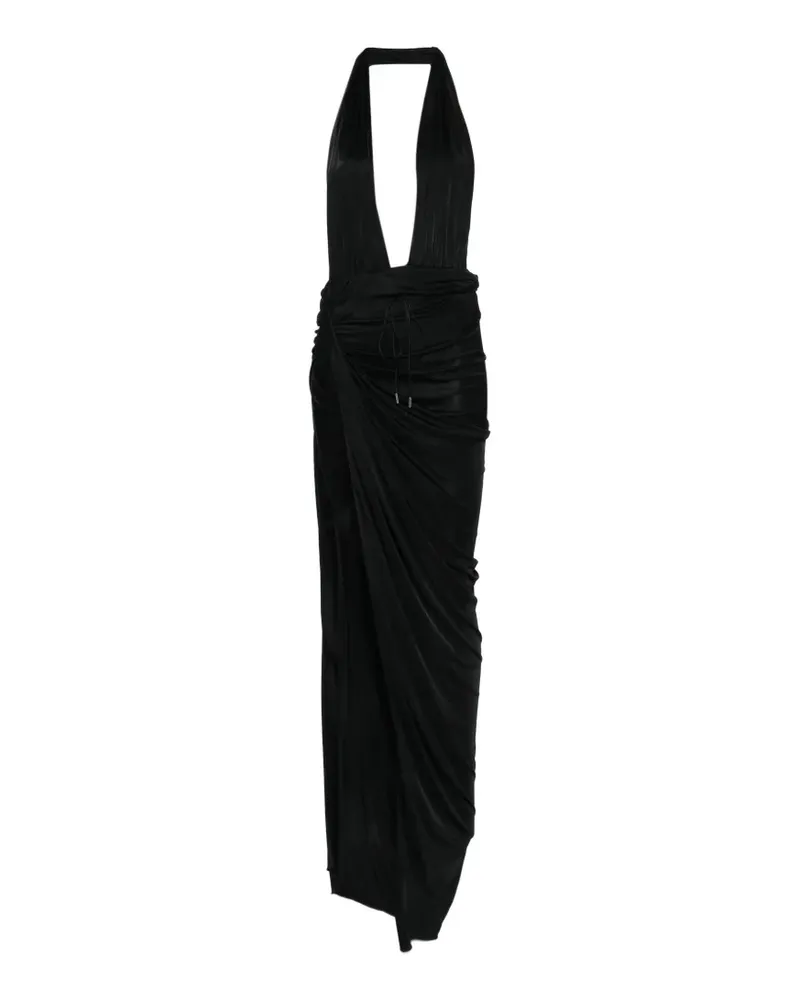 ATLEIN draped gown - Schwarz Schwarz