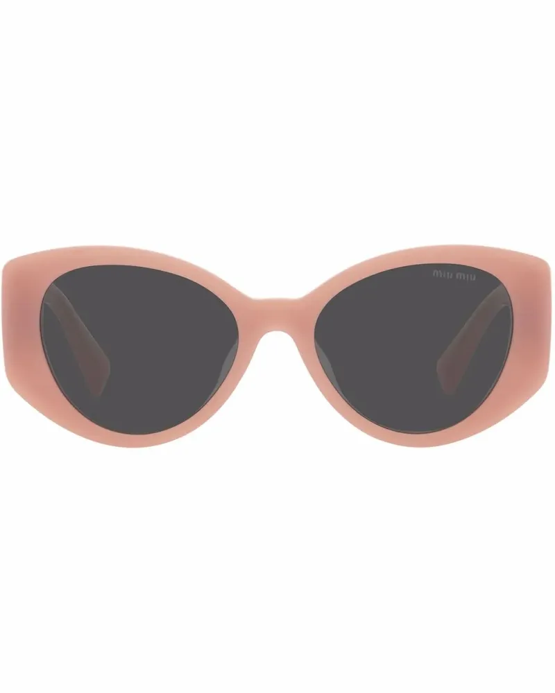 Miu Miu Cat-Eye-Sonnenbrille mit Logo - Rosa Rosa