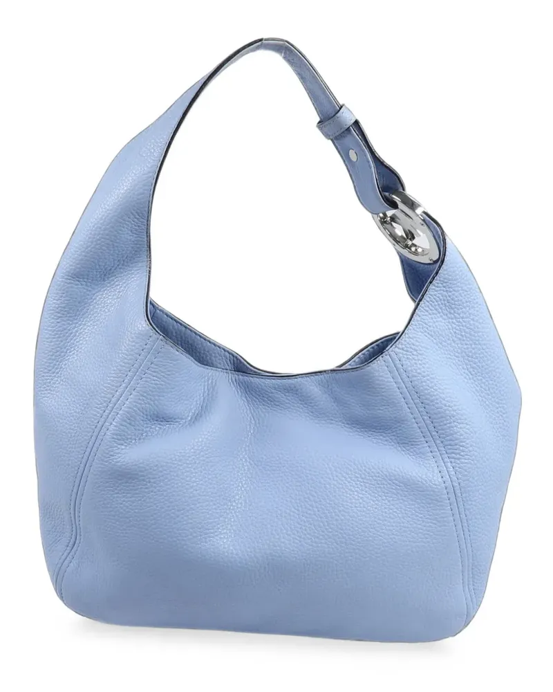 Michael Kors logo-buckle leather shoulder bag - Blau Blau
