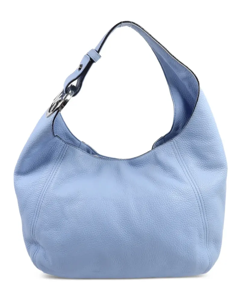 Michael Kors Schultertasche aus Leder mit Logo-Schnalle - Blau Blau
