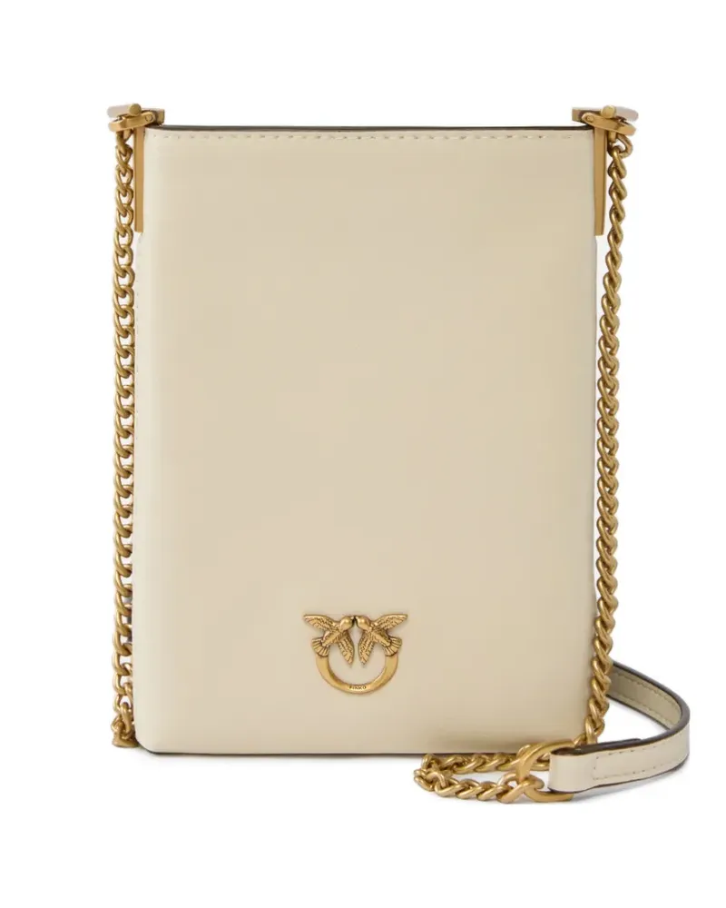 Pinko Love Birds leather smartphone case - Nude Nude