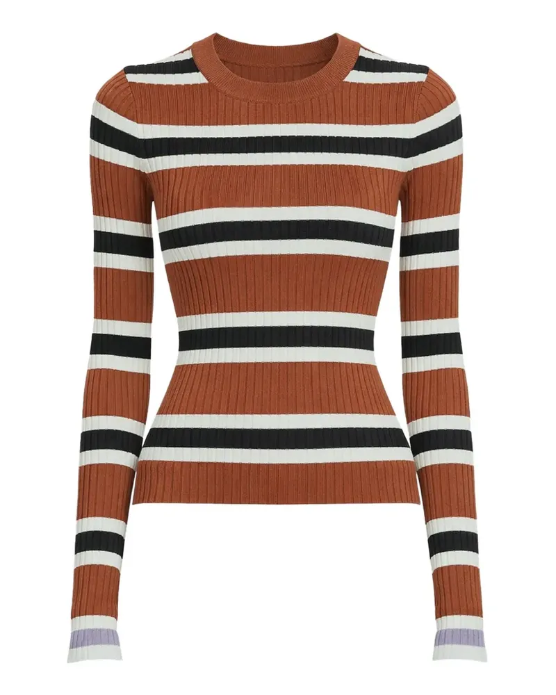 Solid and Striped striped round-neck top - Braun Braun