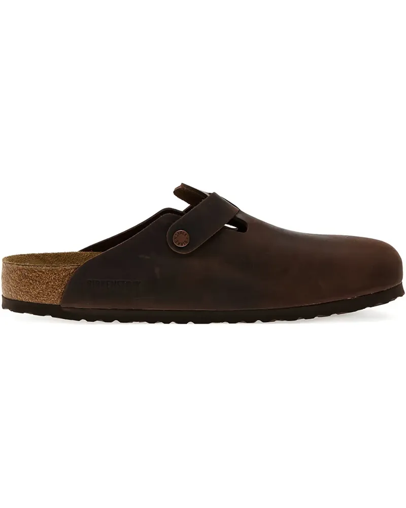 Birkenstock Boston Mules aus Leder - Braun Braun
