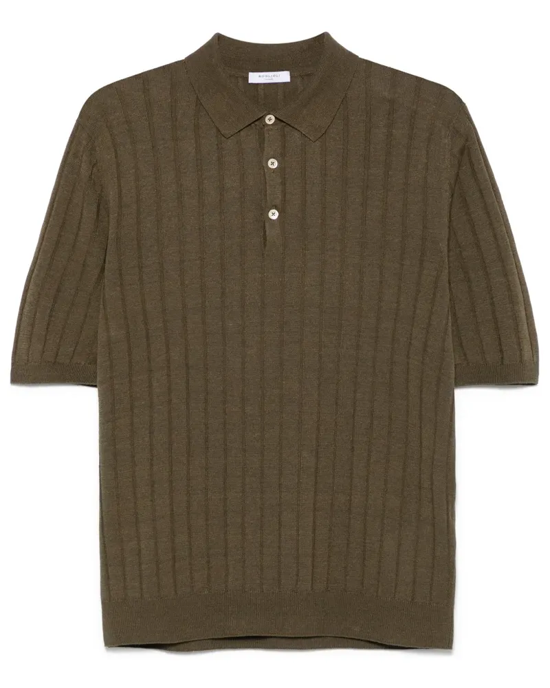 Boglioli Geripptes Poloshirt - Grün Grün