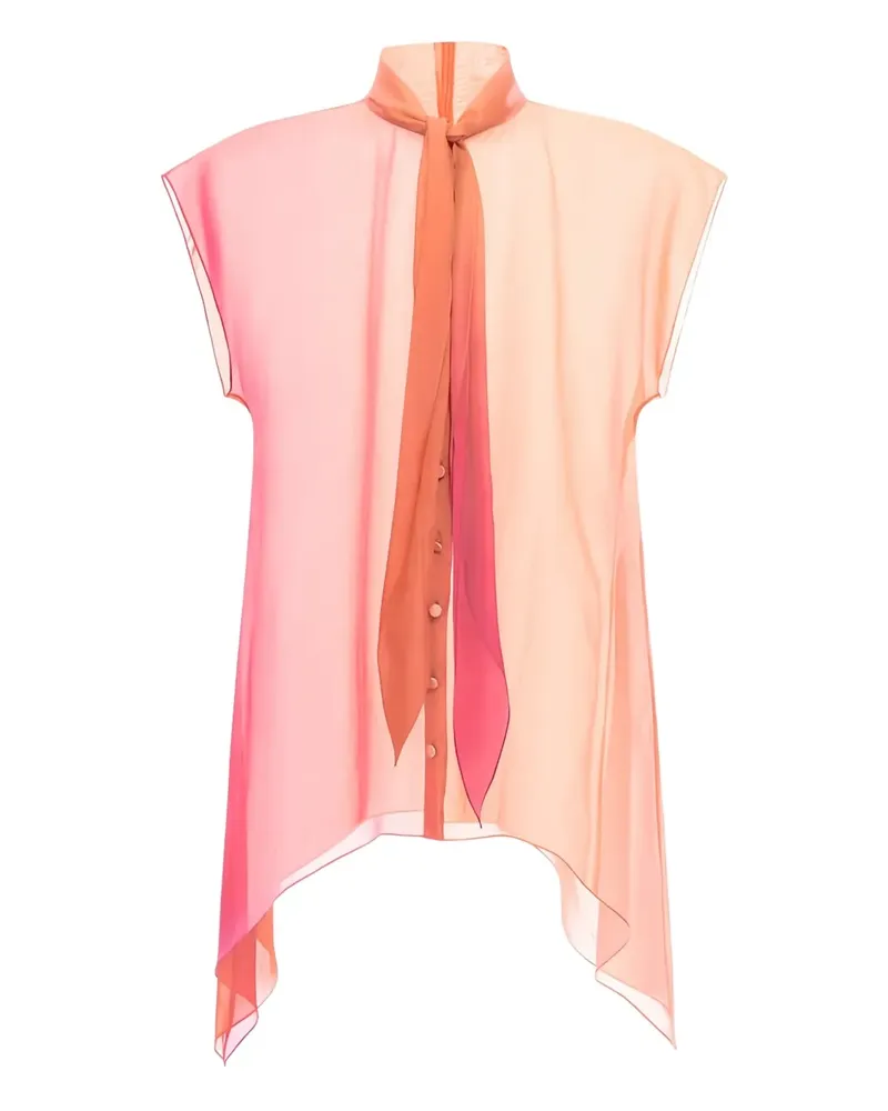 Roberto Cavalli Bluse mit Schleifenkragen - Rosa Rosa