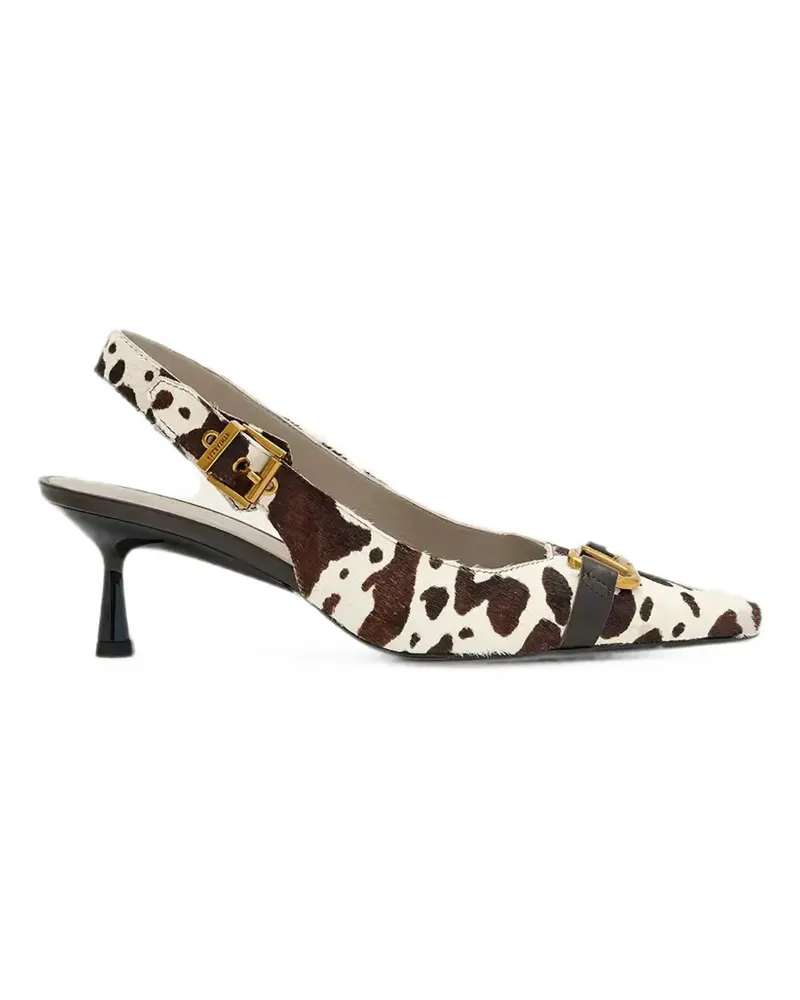 AllSaints Hera Pumps mit Kuh-Print - Weiß Weiß